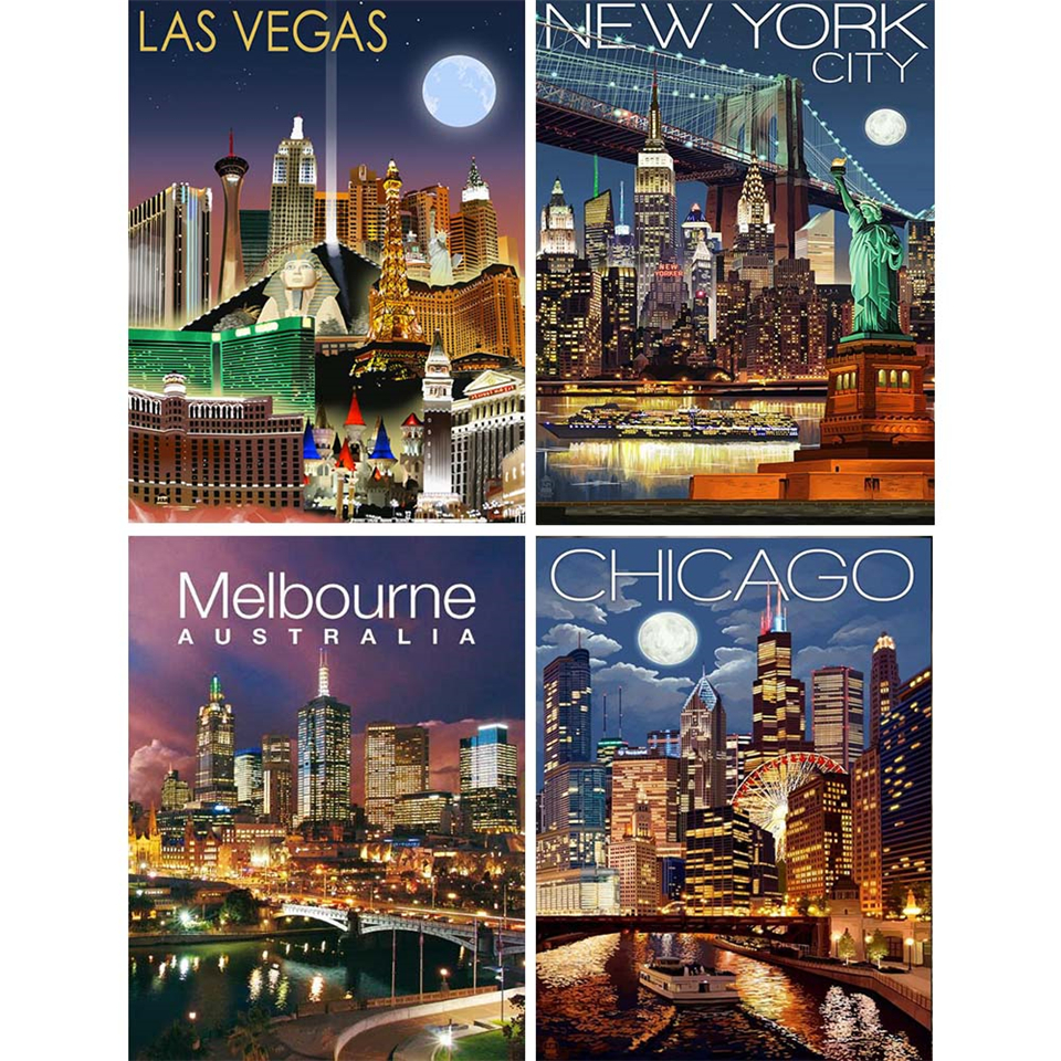 Embroidery York - 5D DIY Diamond Embroidery City New