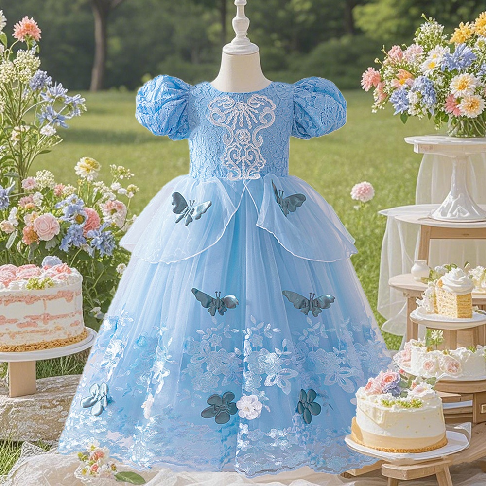 Embroidery World - Bubble sleeve princess dress fairy tale