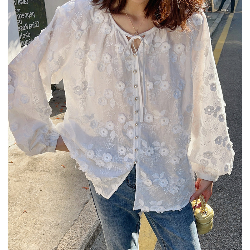 Embroidery Lace - Women 3D Floral Embroidery Tie V