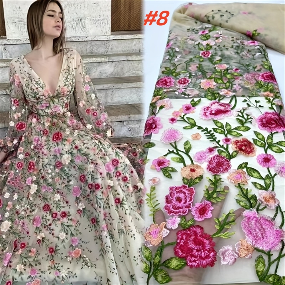 Embroidery Net Dress - Wholesale French Luxury Mesh Embroidery Lace