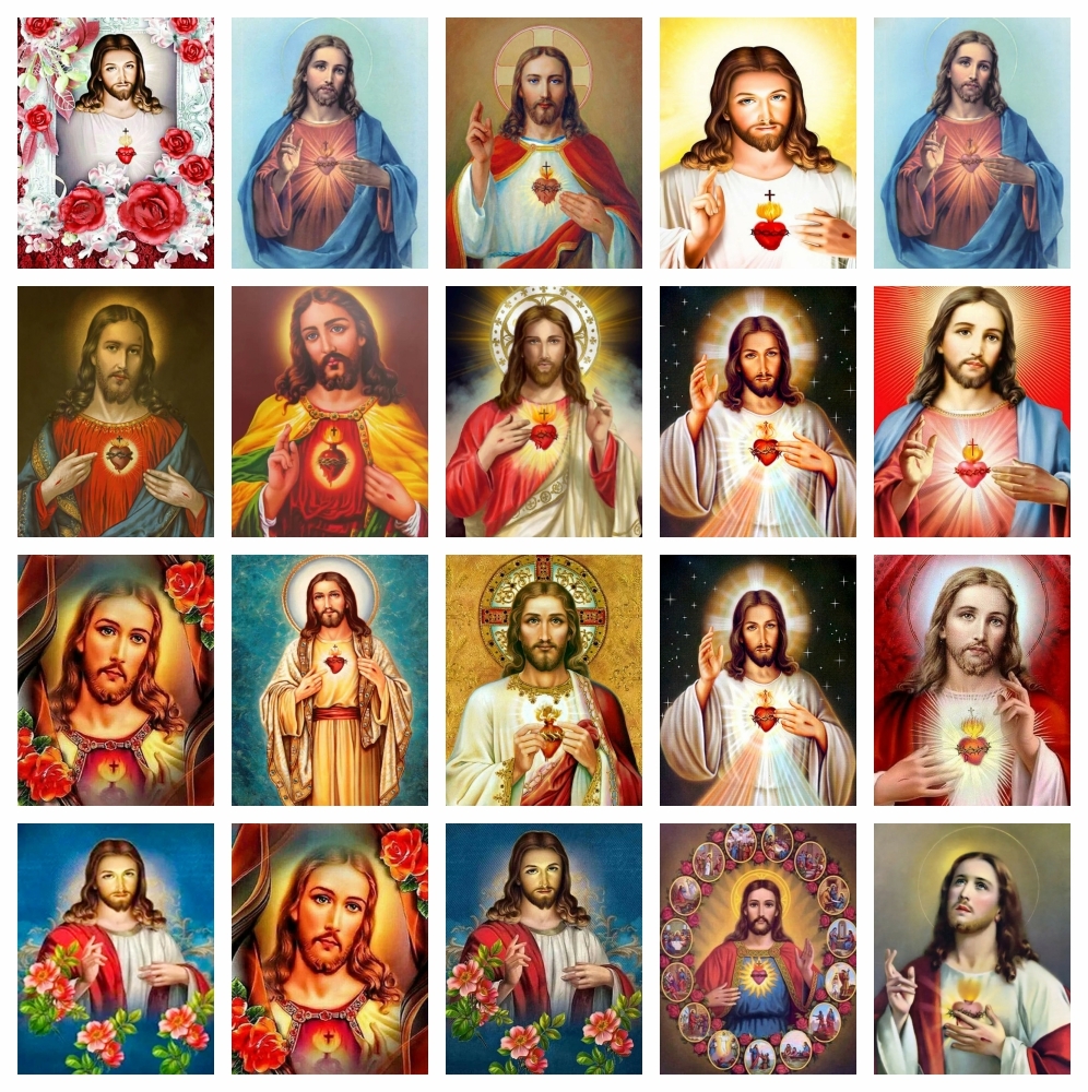 Embroidery Icon - AZQSD Diamond Painting Jesus Religious 5d