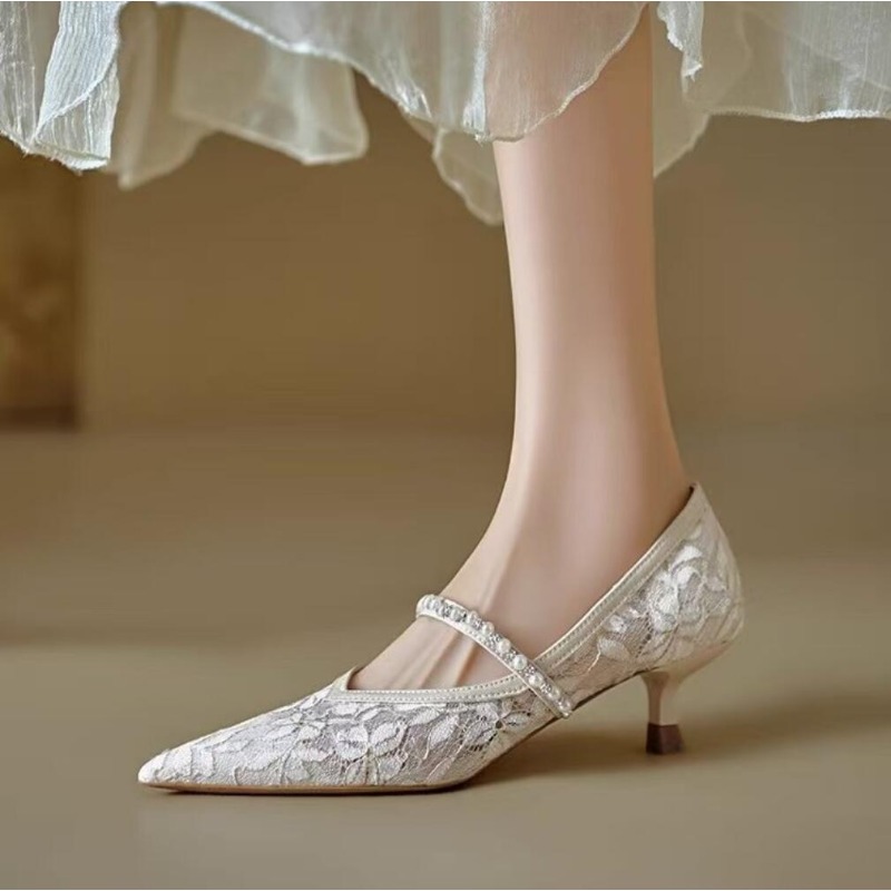 Embroidery Lace - Sexy Lace Embroidery High Heels Women