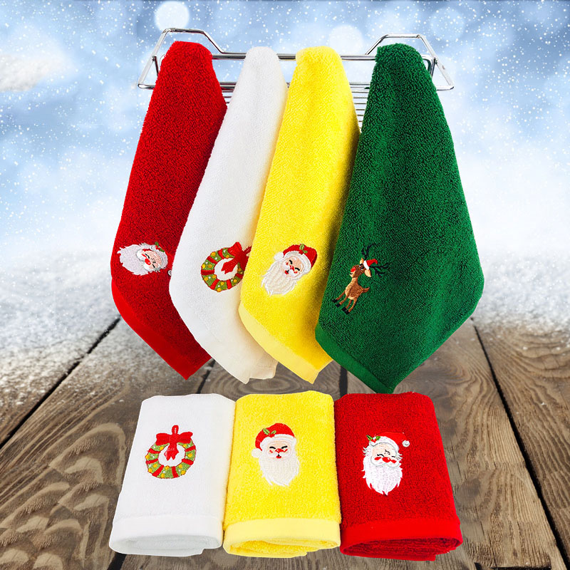 Embroidery Xmas Tree - 2023 New Year Towel Classic Solid