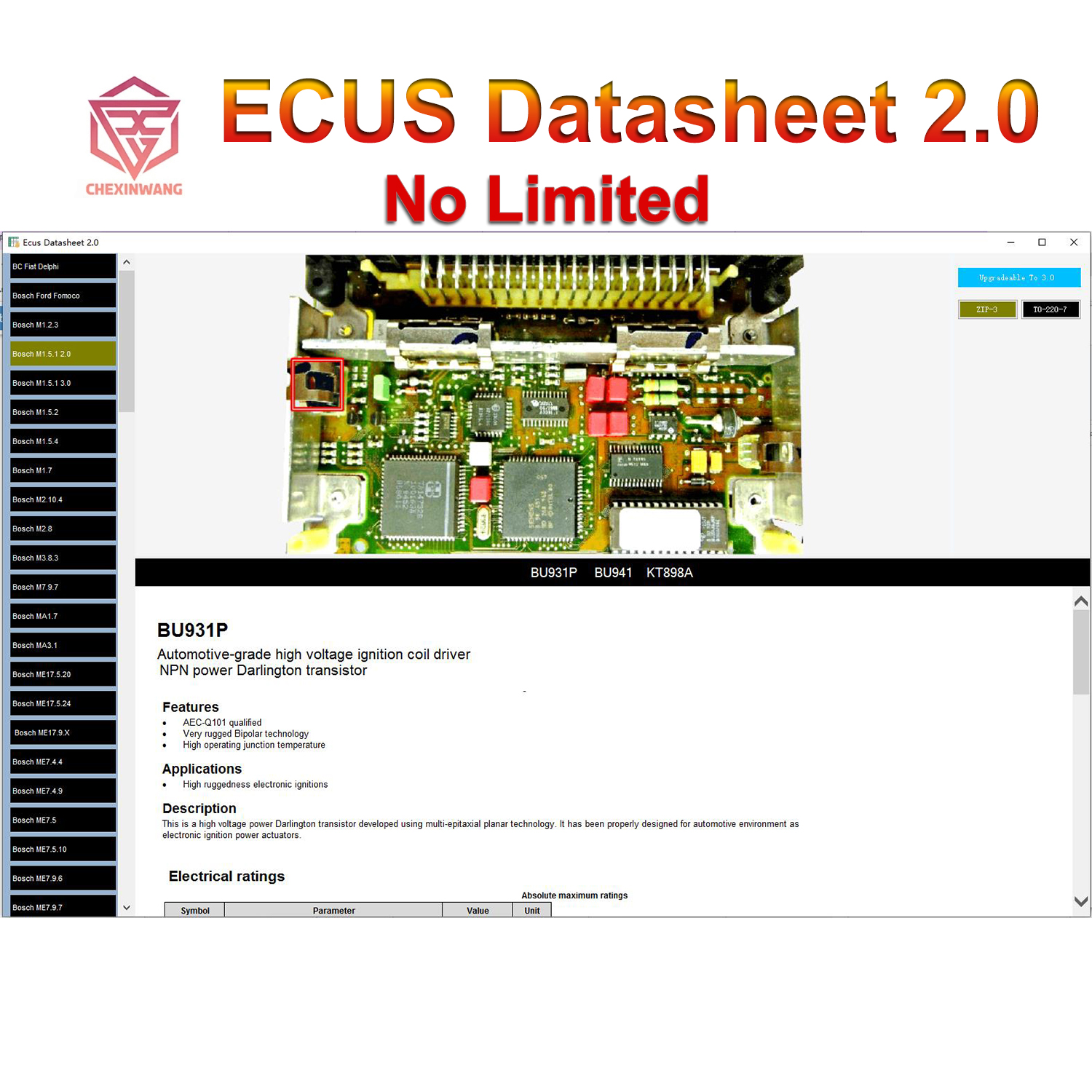 Embroidery Legacy Software - Ecus Datasheet 2.0 ECU Repair Software