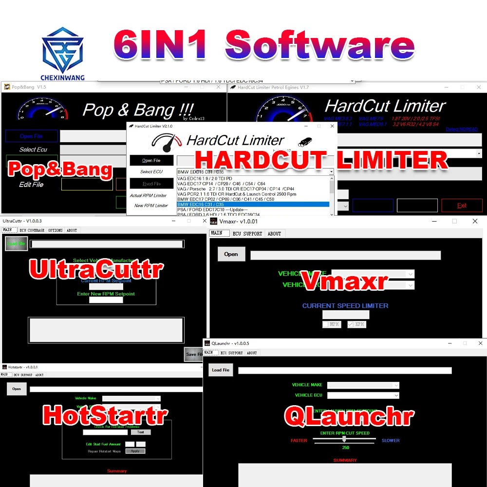 Embroidery Legacy Software - ECU Software 6 IN 1 PACKAGE