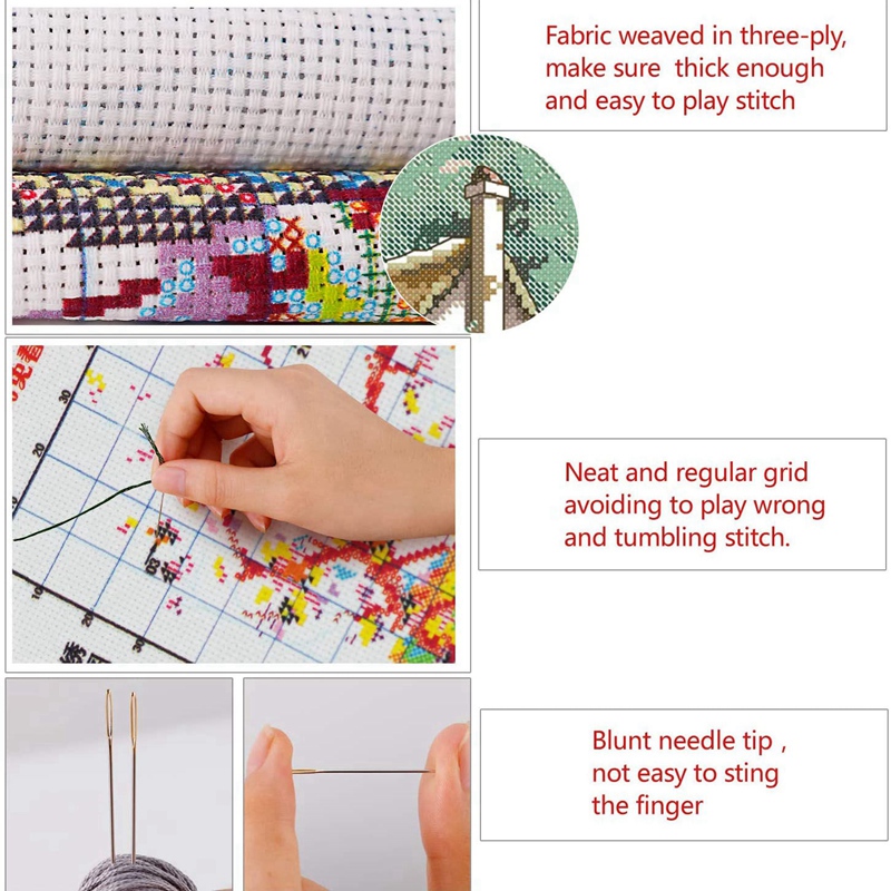 Embroidery X Pattern - AEE2-Cross Stitch Stamped Kits 14CT Printed