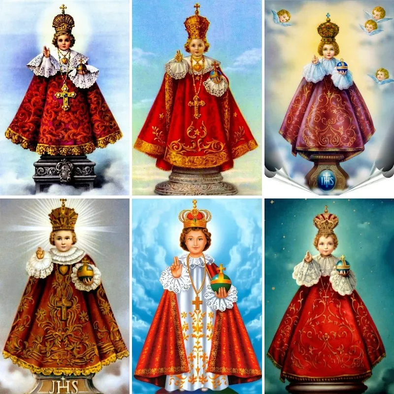 Infant Jesus of Prague Diamond - Embroidery Icon avaliação e preço