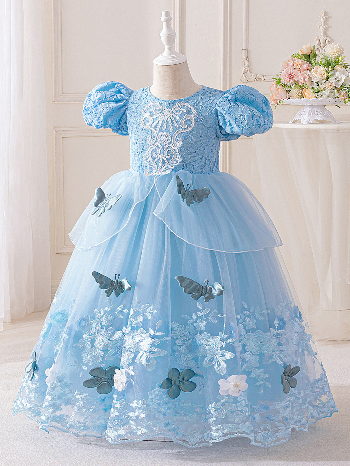 Bubble sleeve princess dress f - Embroidery World avaliação e preço