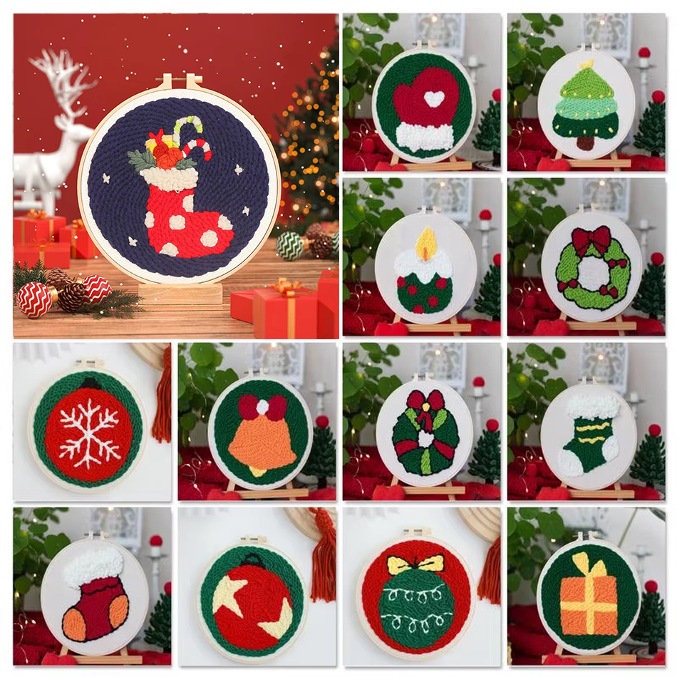 Punch Needle Embroidery Kit St - Embroidery Xmas Tree avaliação e preço