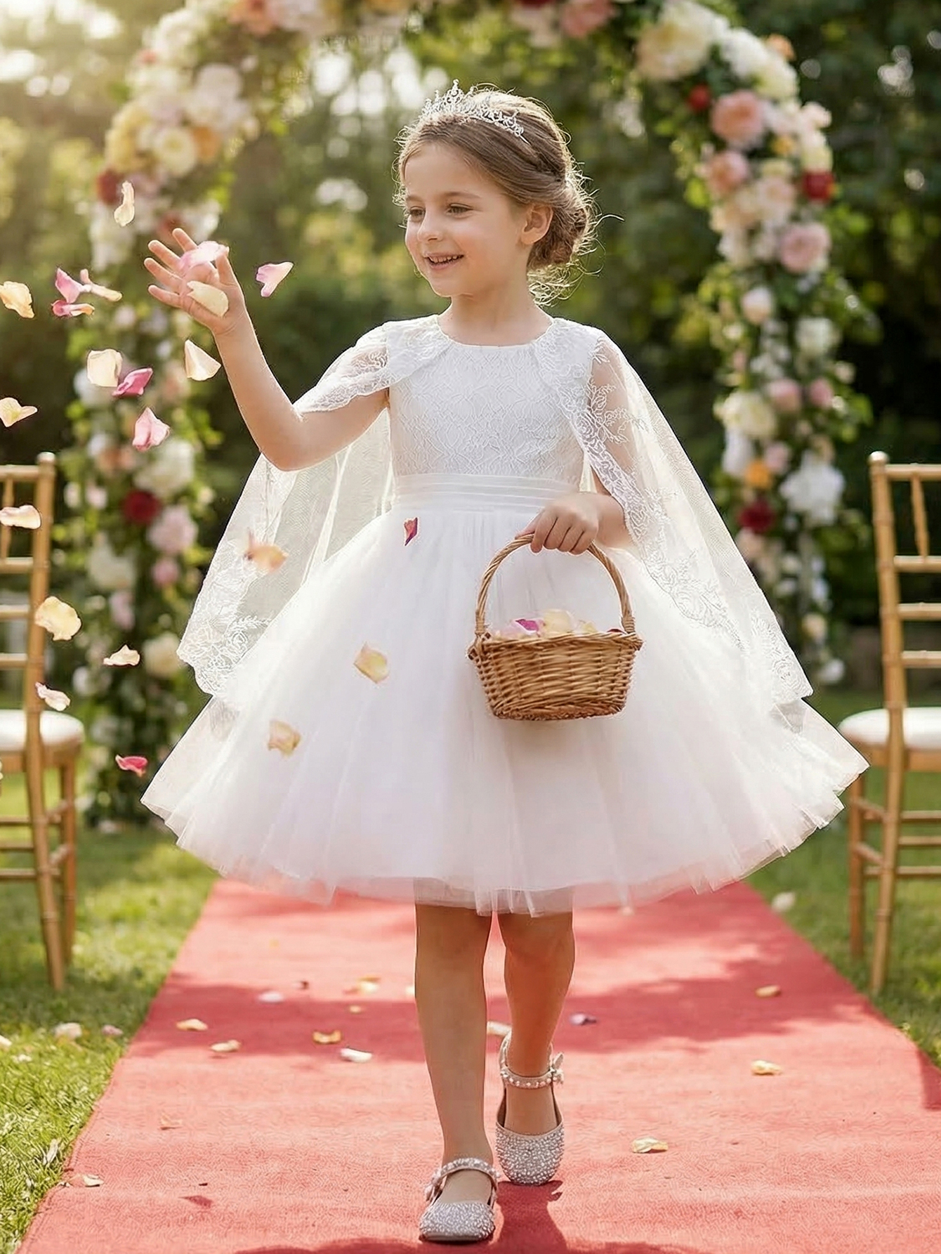 White Formal Wedding Gown for  - Embroidery Net Dress avaliação e preço