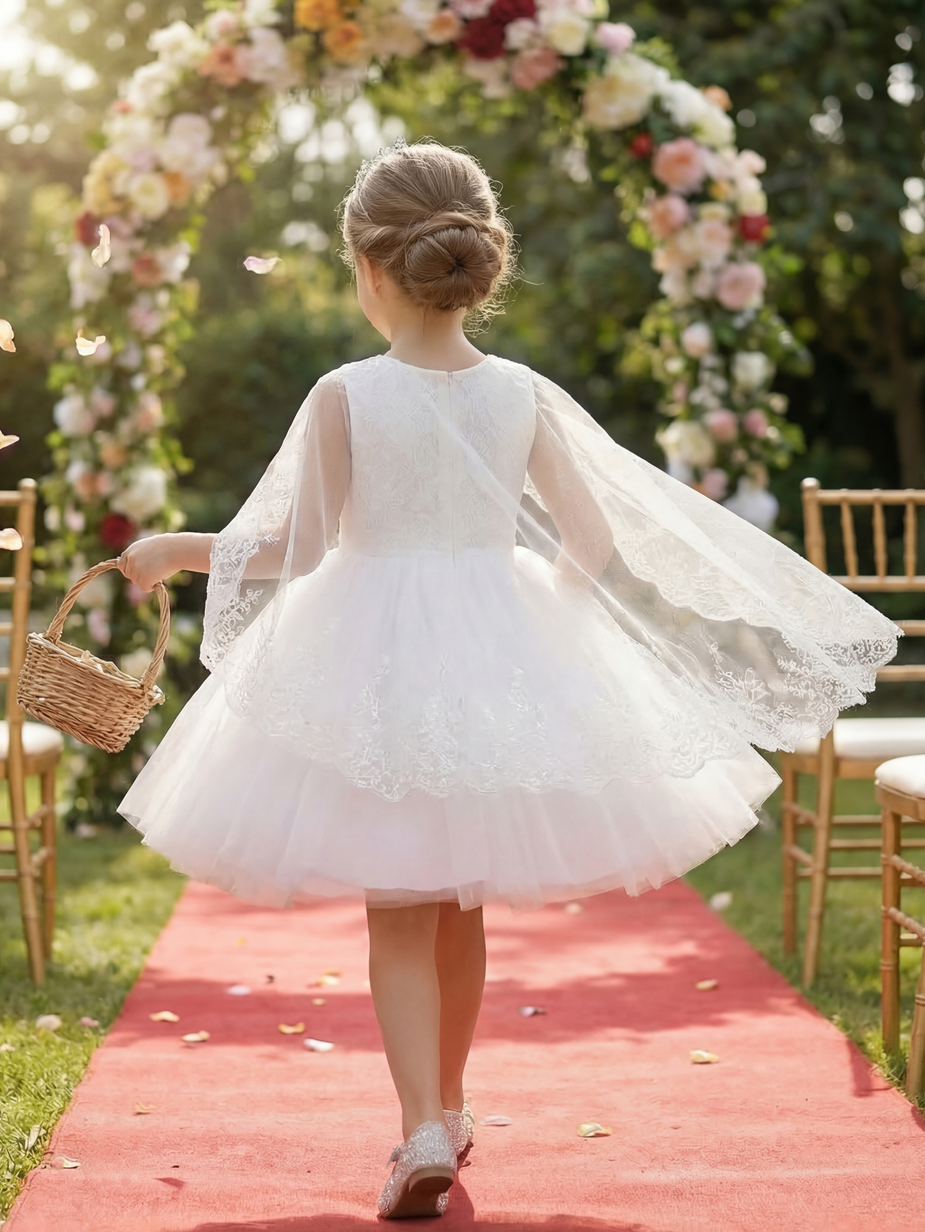 White Formal Wedding Gown for  - Embroidery Net Dress avaliação e preço