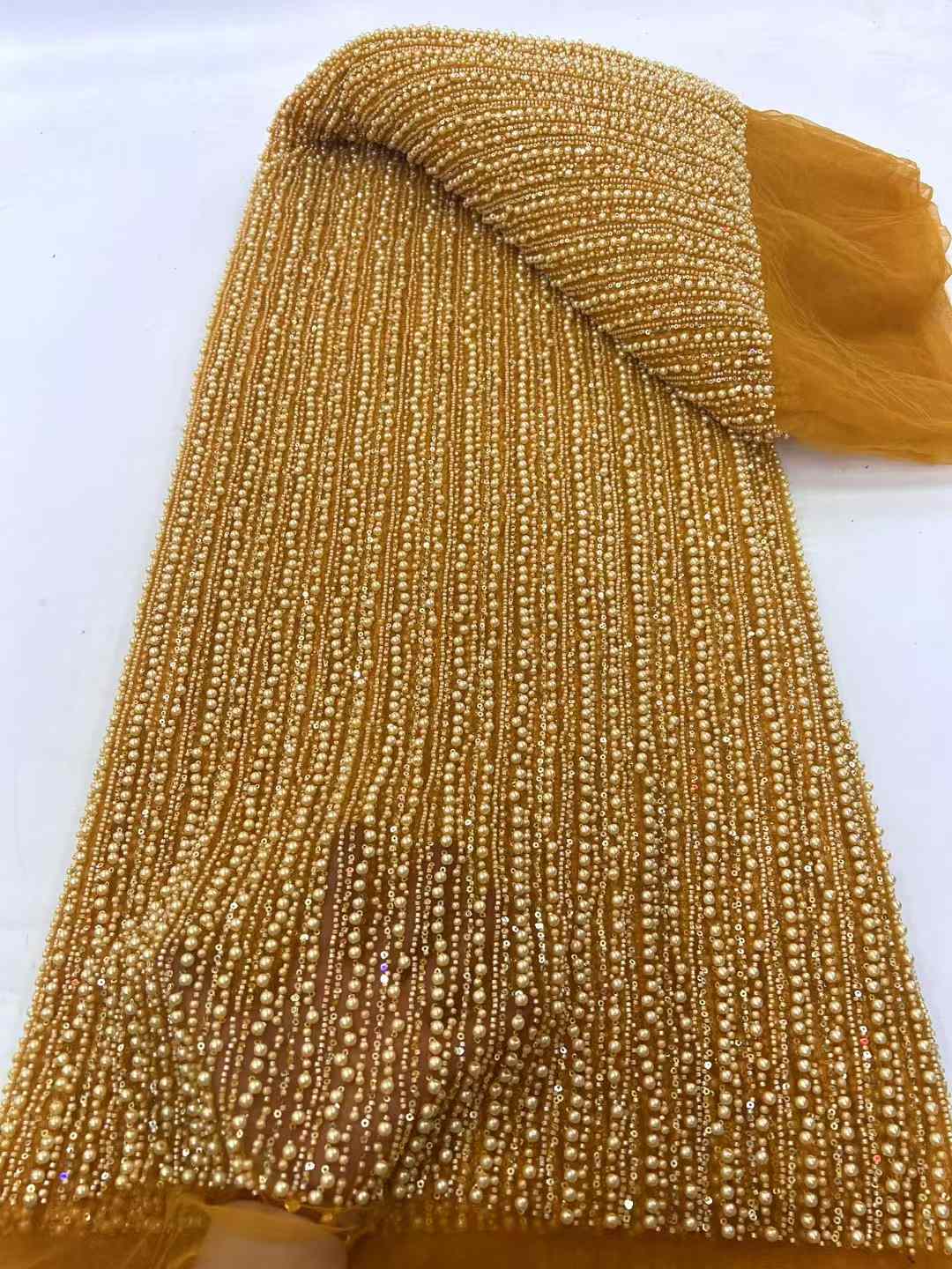 Handmade Heavy Beads and pearl - Embroidery Net Dress avaliação e preço