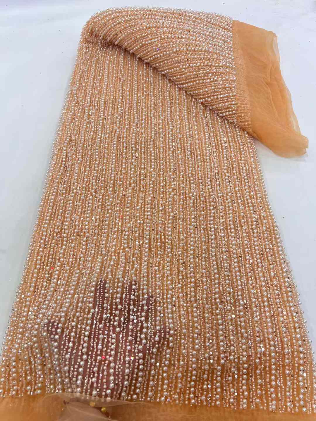 Handmade Heavy Beads and pearl - Embroidery Net Dress avaliação e preço