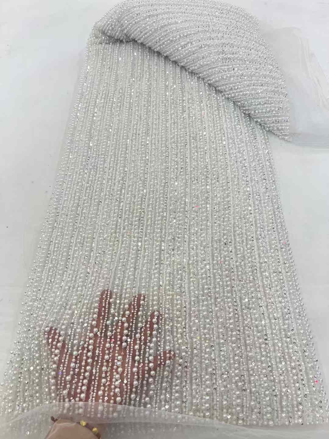 Handmade Heavy Beads and pearl - Embroidery Net Dress avaliação e preço