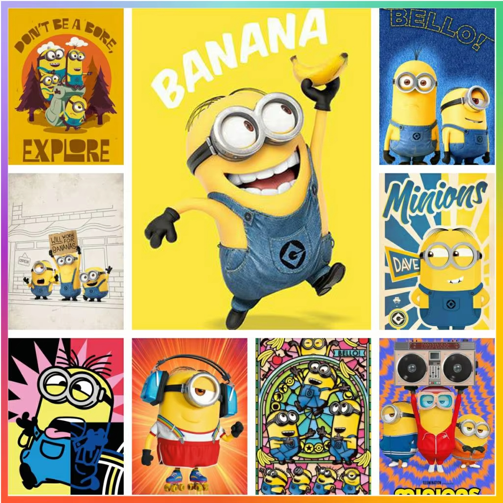 Cartoon Lovely Cute-M-Minions  - Embroidery Love avaliação e preço