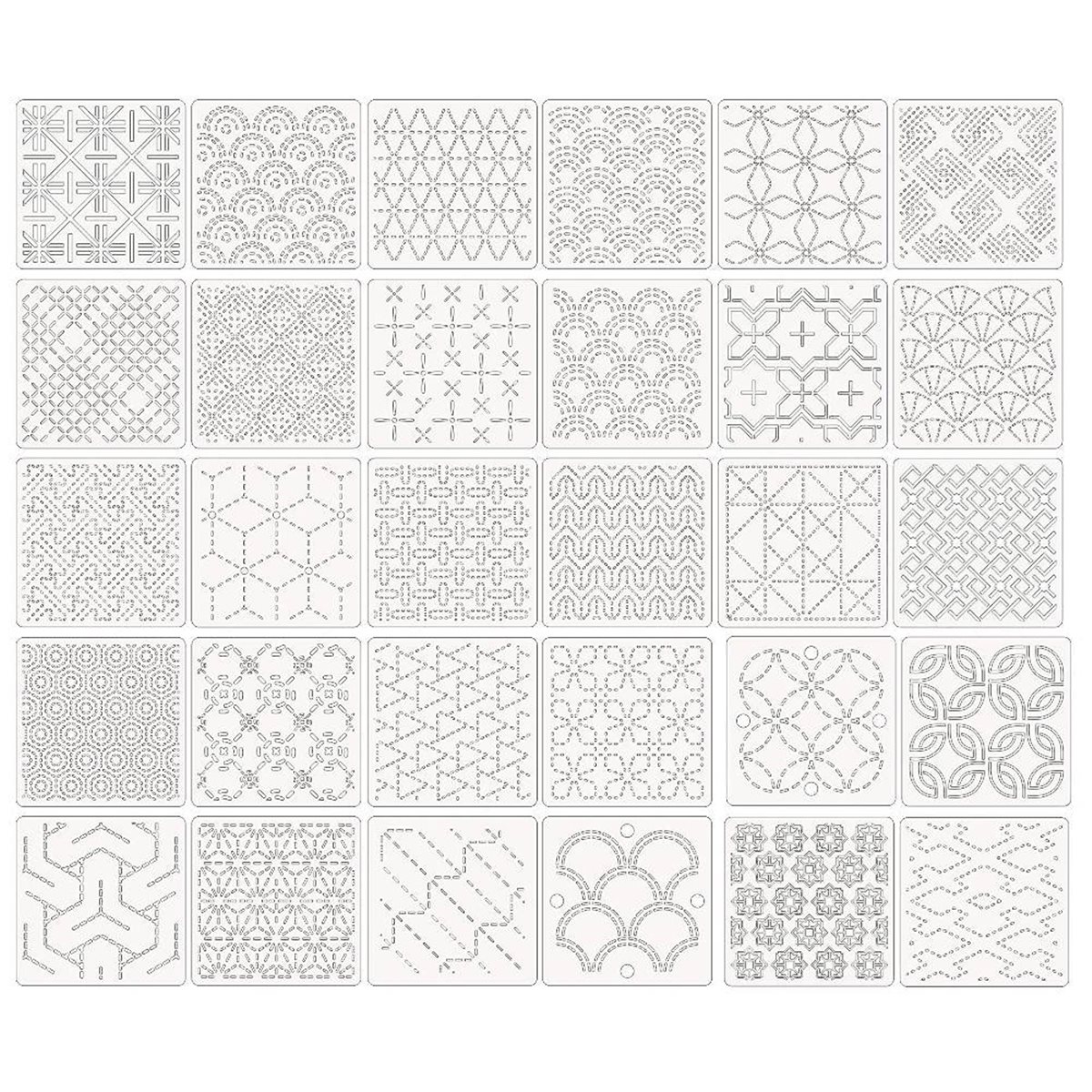 30 Pcs Spike Template Stencil  - Embroidery X Pattern avaliação e preço
