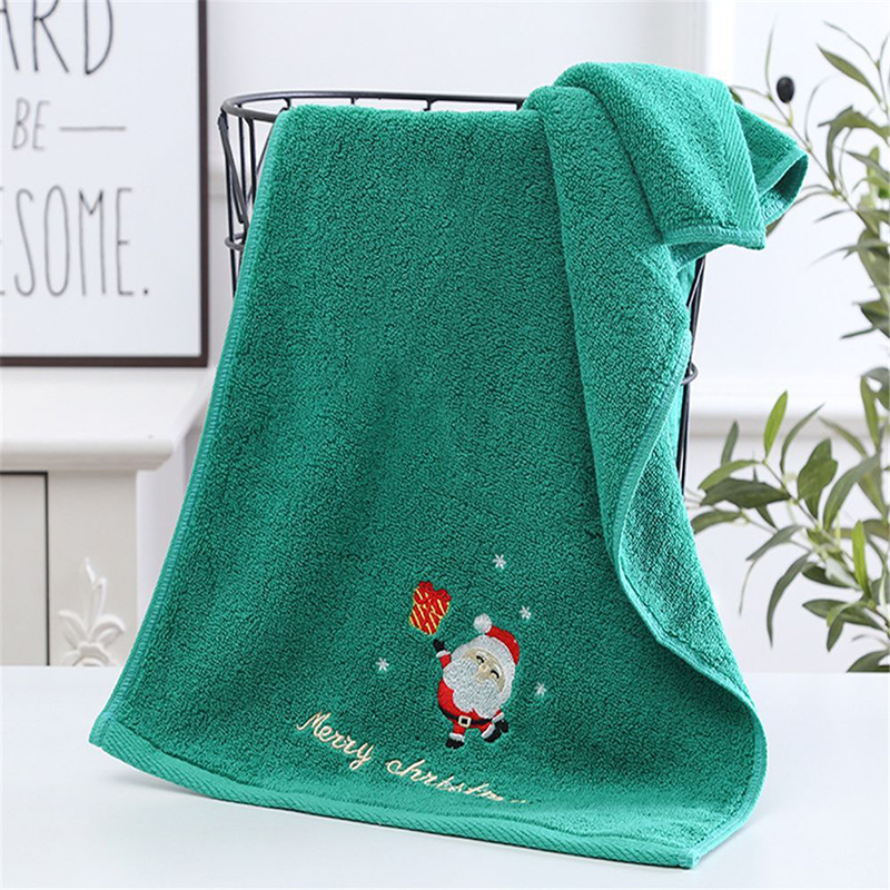 1PC 35*75cm Bathroom Towel Cor - Embroidery Xmas Tree avaliação e preço