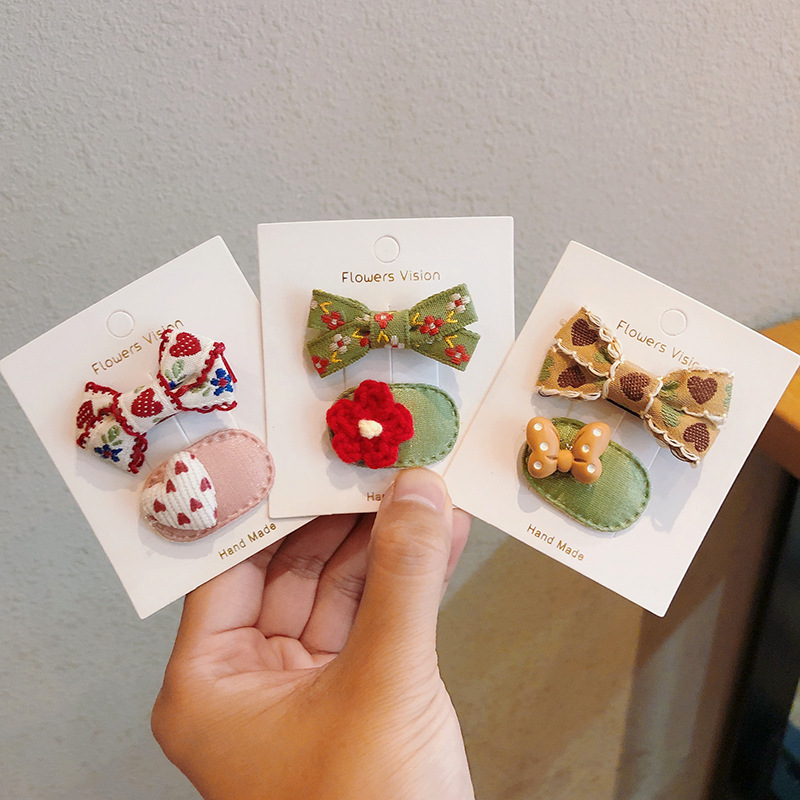 2pcs/lot Children Hair Pins Fl - Embroidery Love avaliação e preço