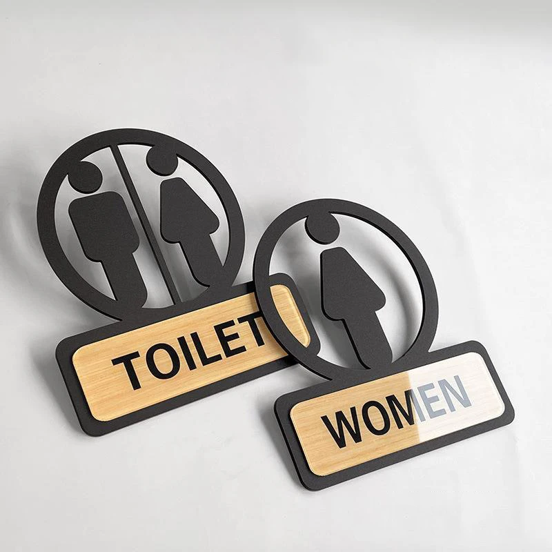 Toilet Sign Acrylic Bathroom S - Embroidery Studio avaliação e preço