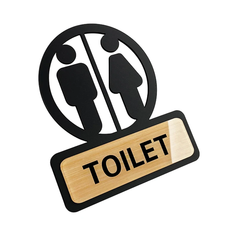Toilet Sign Acrylic Bathroom S - Embroidery Studio avaliação e preço
