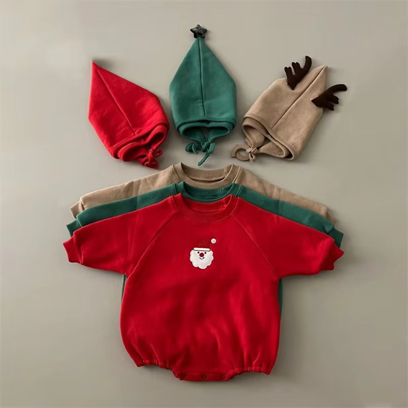 Baby Christmas Romper with Hat - Embroidery Xmas Tree avaliação e preço