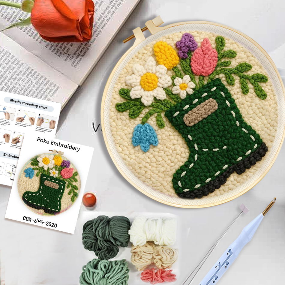 DIY Punch Needle Kits Mushroom - Embroidery Guide Book avaliação e preço