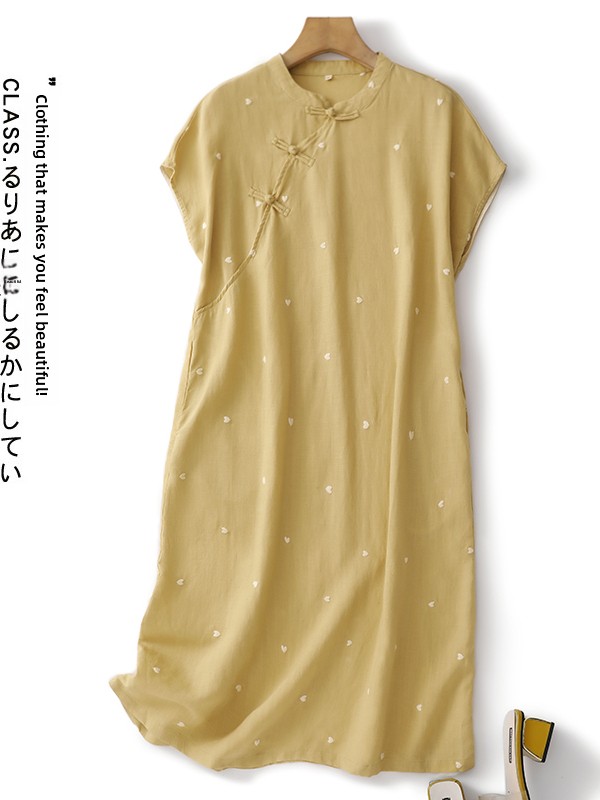 New Chinese Style Women's Dres - Embroidery Love avaliação e preço