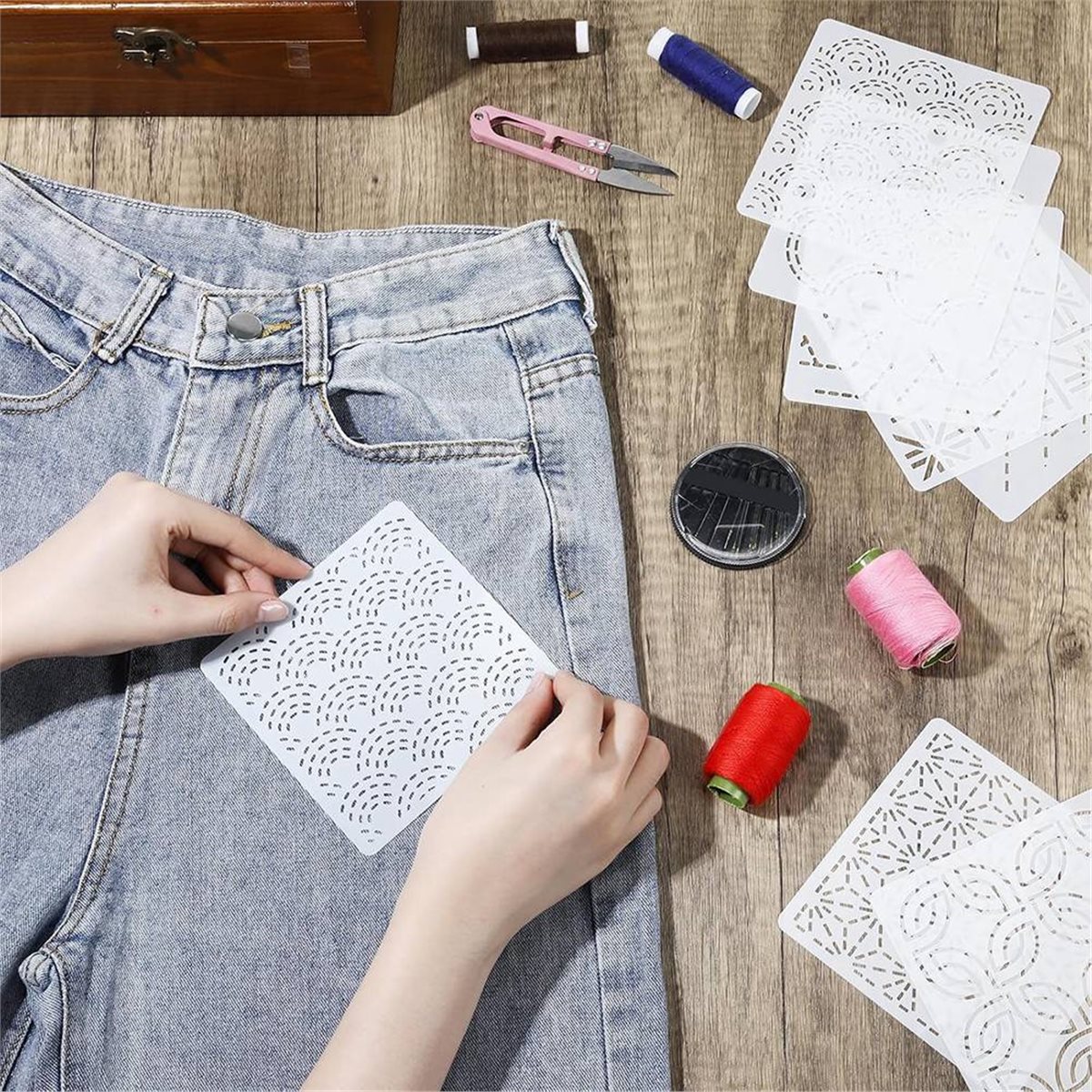30 Pcs Spike Template Stencil  - Embroidery X Pattern avaliação e preço