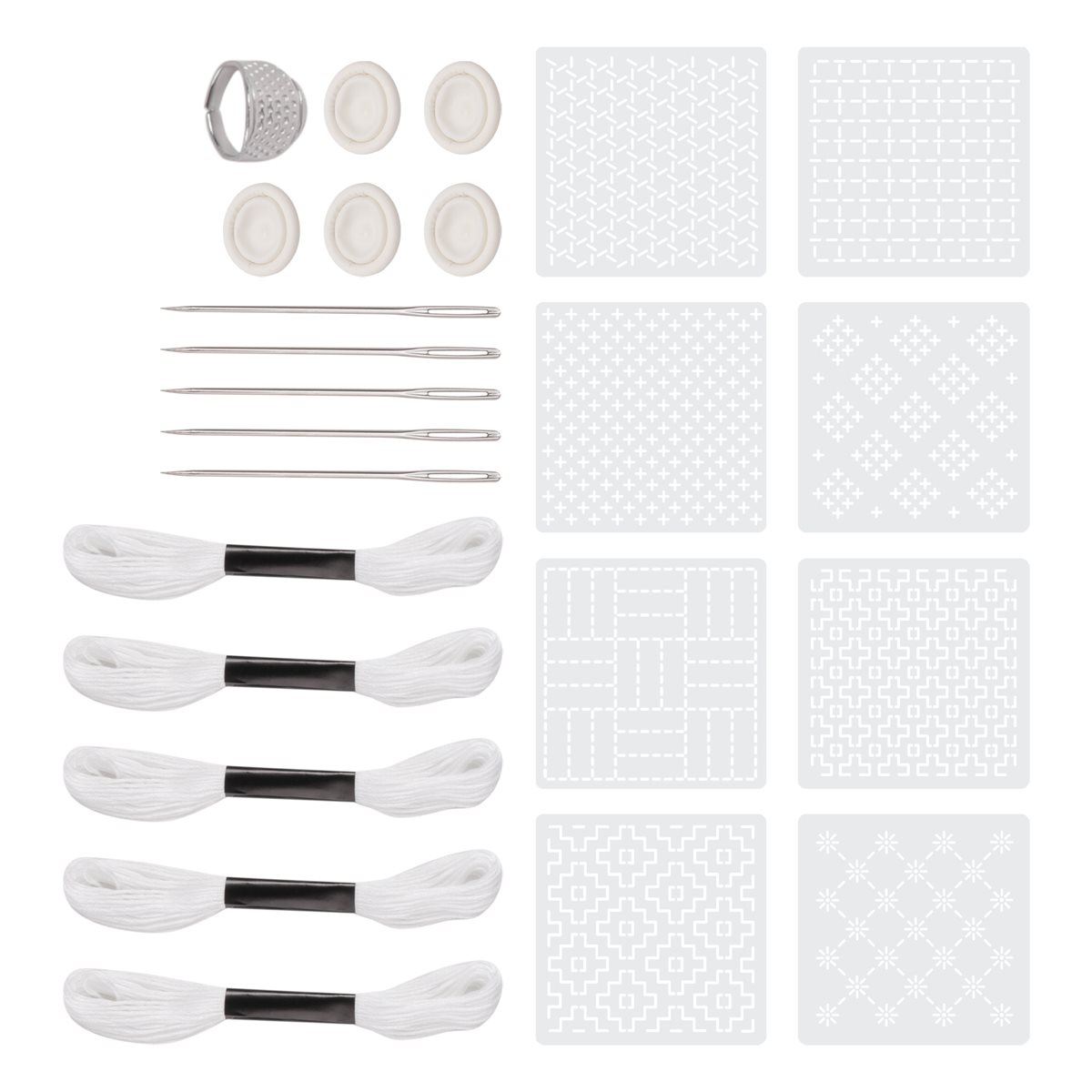 ~PERFECT}24Pcs Plastic -Stenci - Embroidery X Pattern avaliação e preço