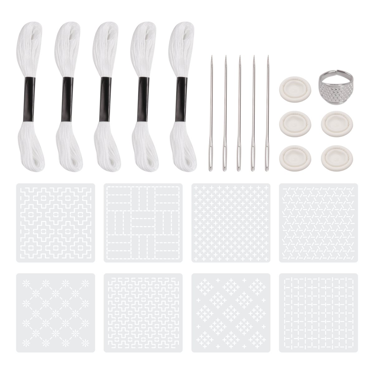 ~PERFECT}24Pcs Plastic -Stenci - Embroidery X Pattern avaliação e preço