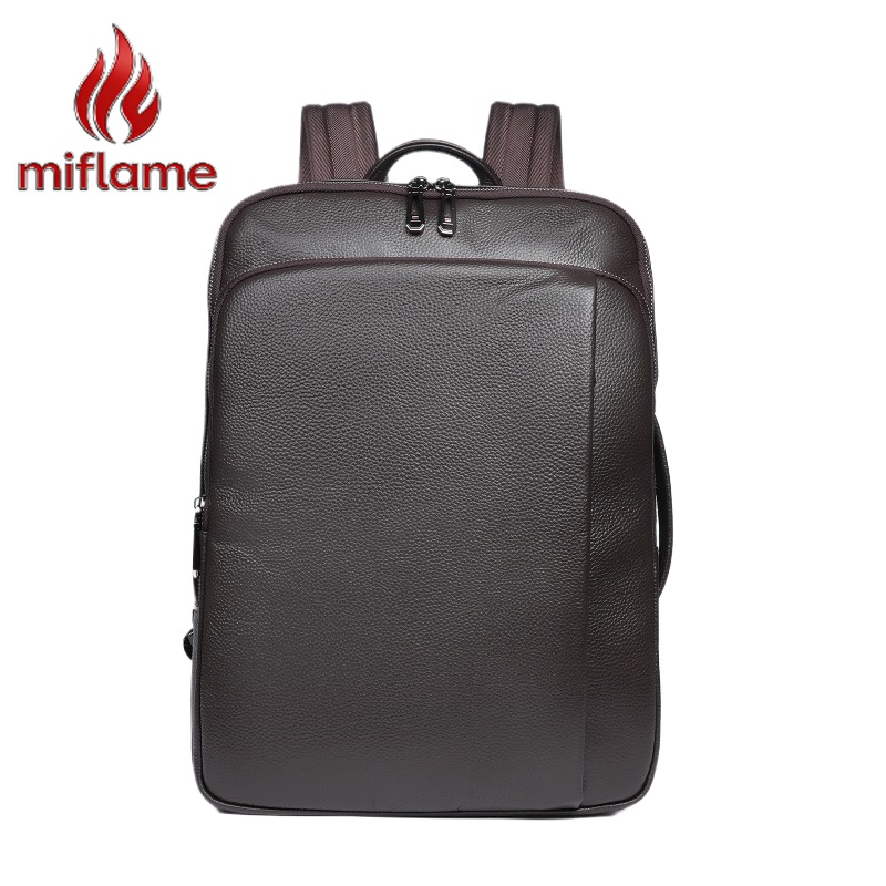 Men's Top Grain Leather Backpa - Embroidery Bag avaliação e preço
