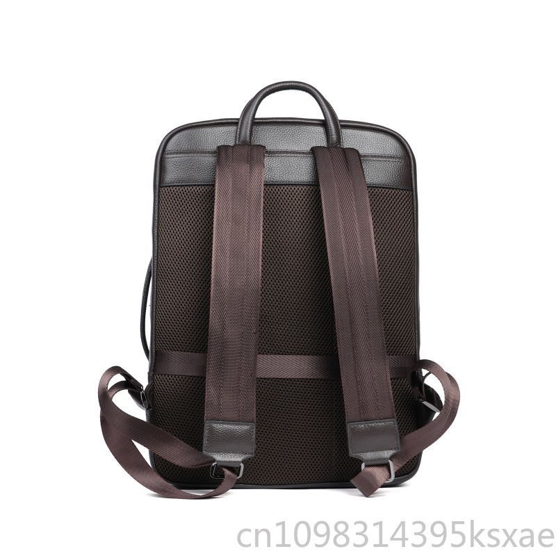 Men's Top Grain Leather Backpa - Embroidery Bag avaliação e preço