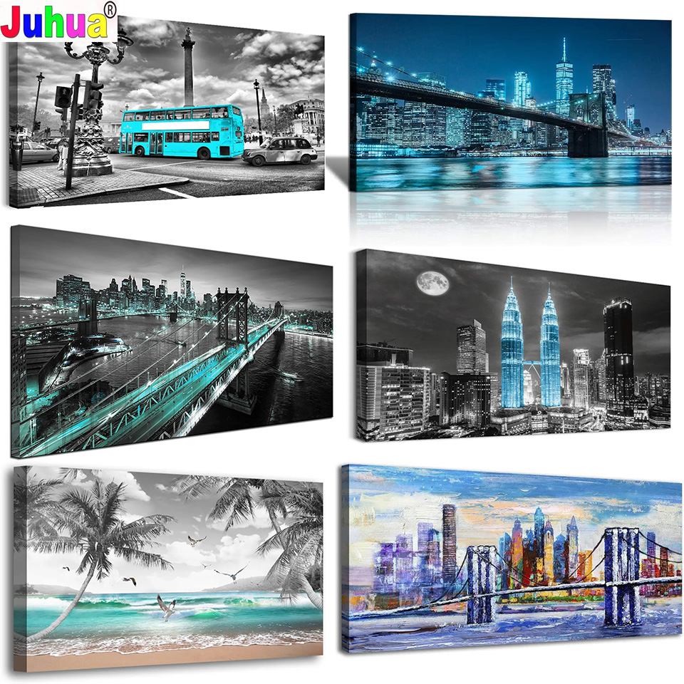 Famous Modern Urban Skyline Ni - Embroidery York avaliação e preço