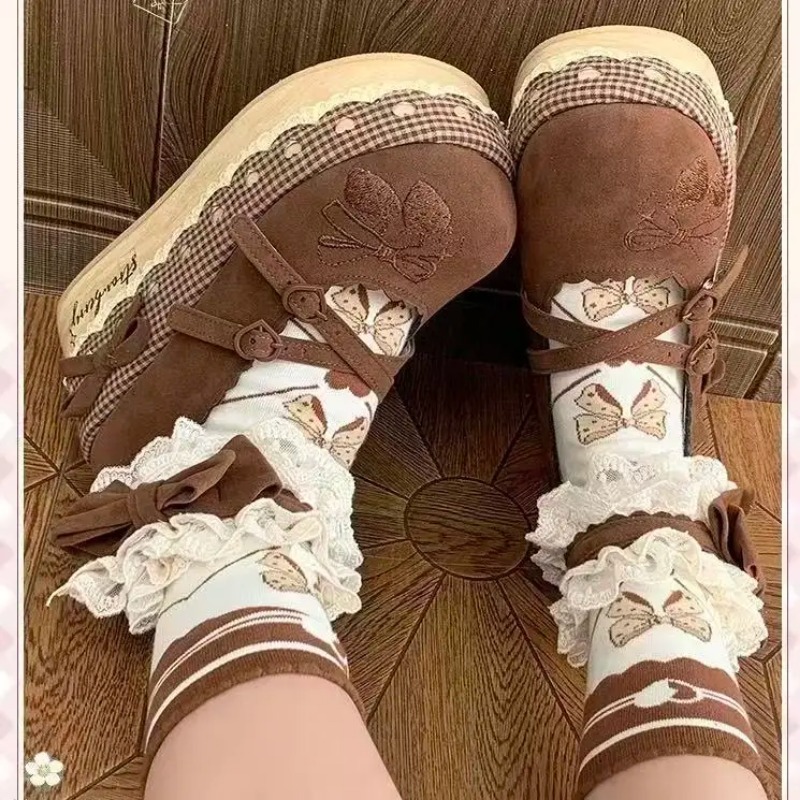 Lolita High Heels Height Incre - Embroidery Lace avaliação e preço