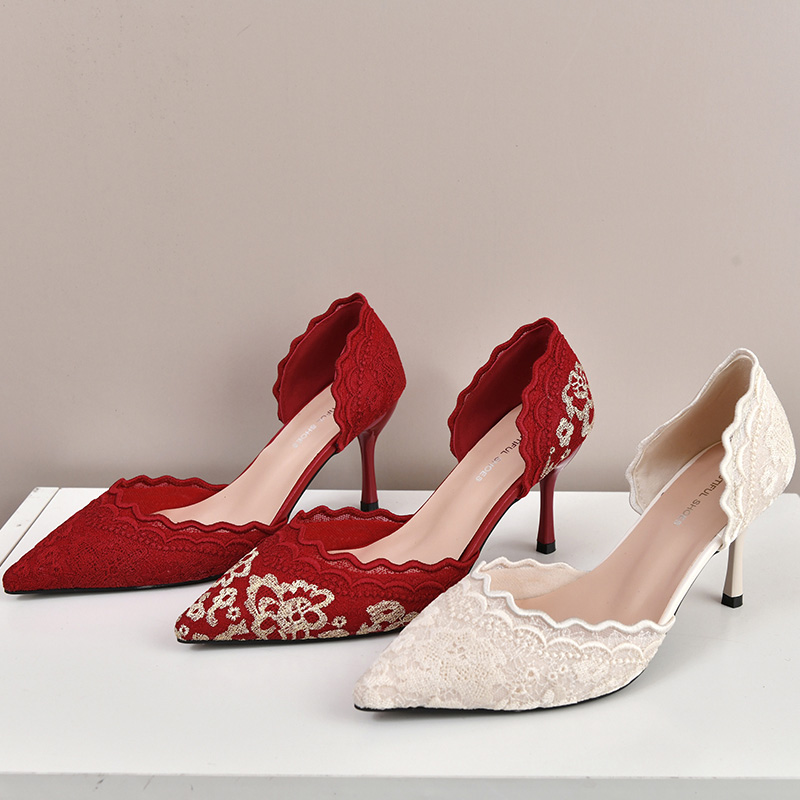 Luxury Red White Lace Embroide - Embroidery Lace avaliação e preço