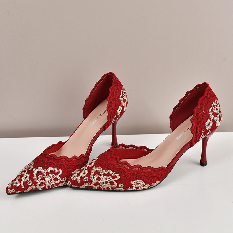 Luxury Red White Lace Embroide - Embroidery Lace avaliação e preço