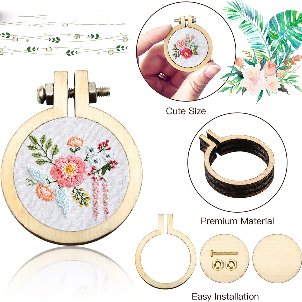 10Pcs/Set Wooden Mini Embroide - Embroidery Zone avaliação e preço