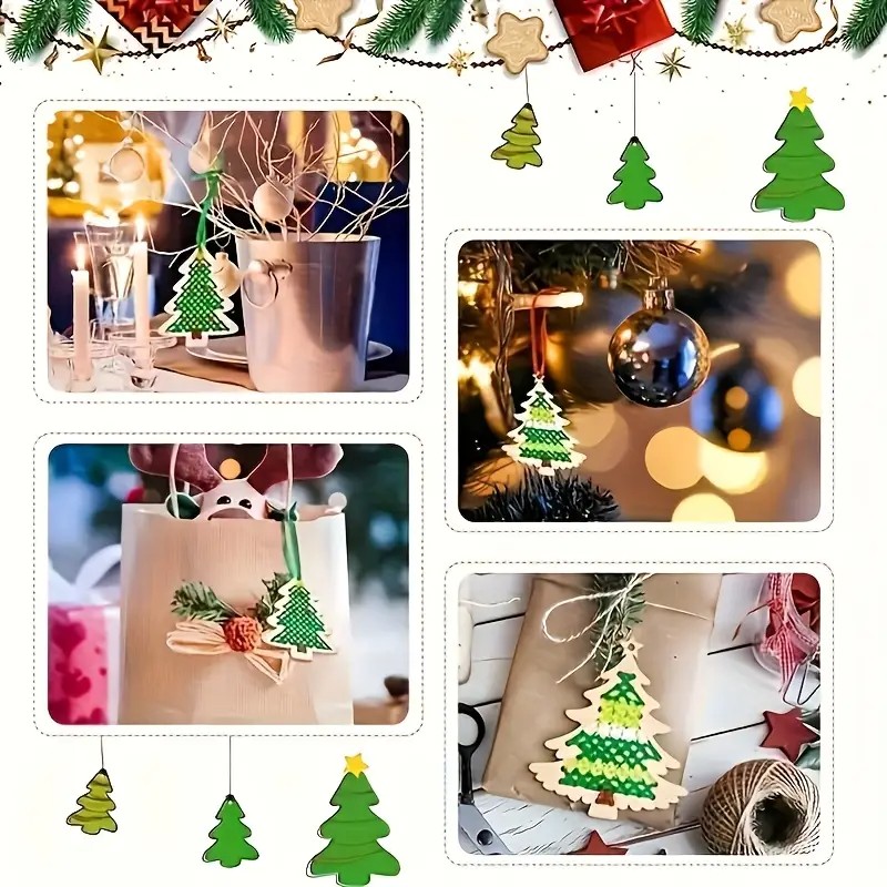 Cross Stitch Hanging Pendant G - Embroidery Xmas Tree avaliação e preço
