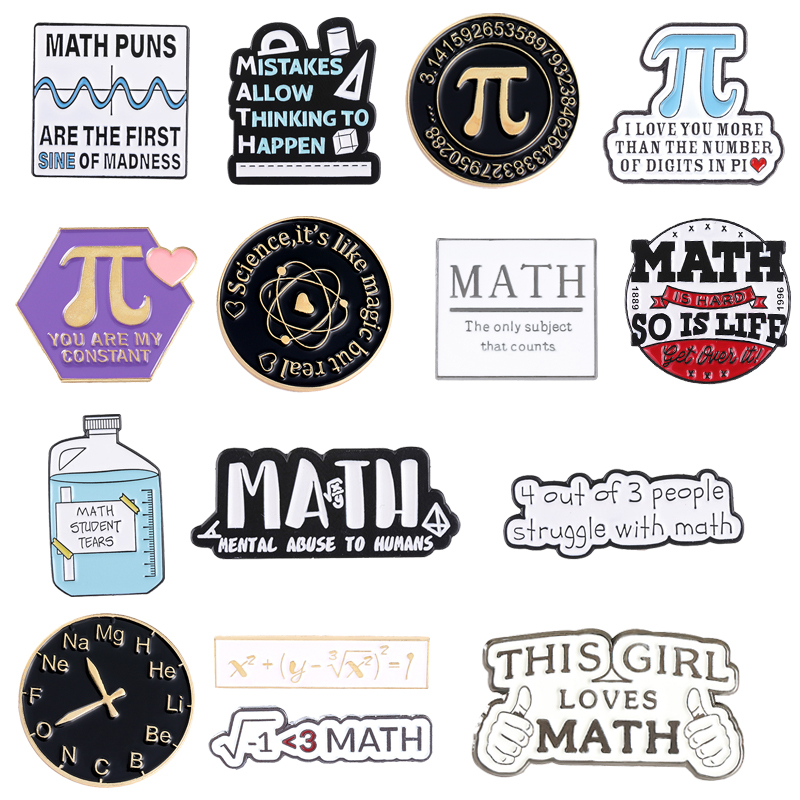 Creative Math Enamel Brooches  - Embroidery Love avaliação e preço