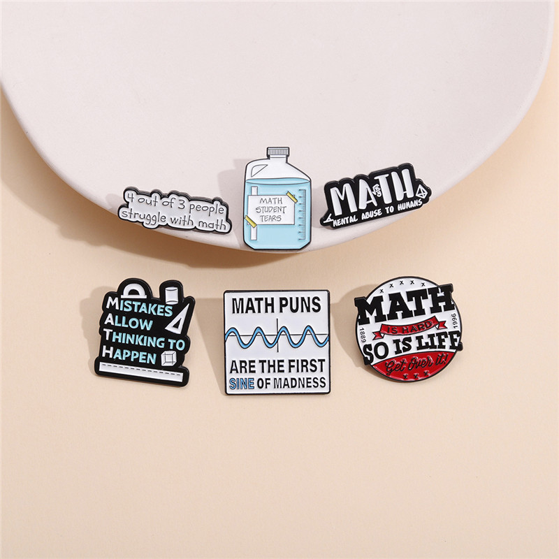 Creative Math Enamel Brooches  - Embroidery Love avaliação e preço