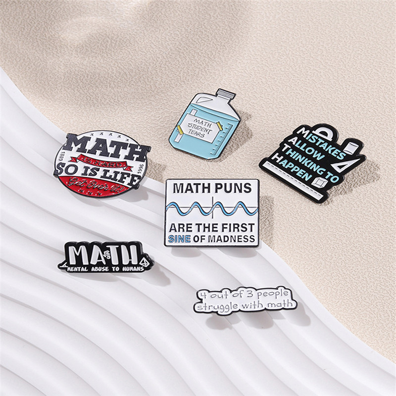 Creative Math Enamel Brooches  - Embroidery Love avaliação e preço