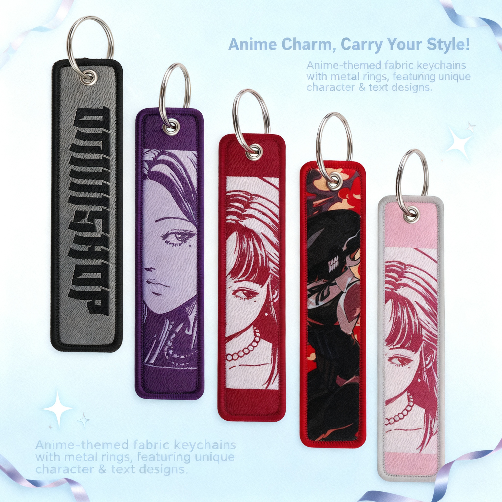 Anime Girls Embroidery Key Fob - Embroidery Bag avaliação e preço