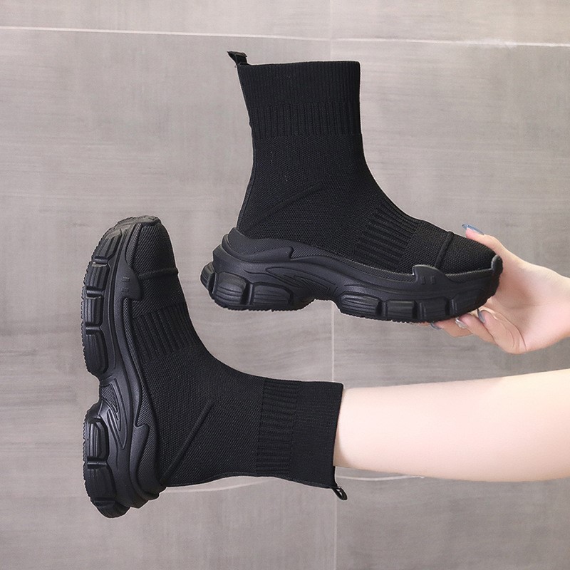 Sock boots women's summer new  - Embroidery Lace avaliação e preço