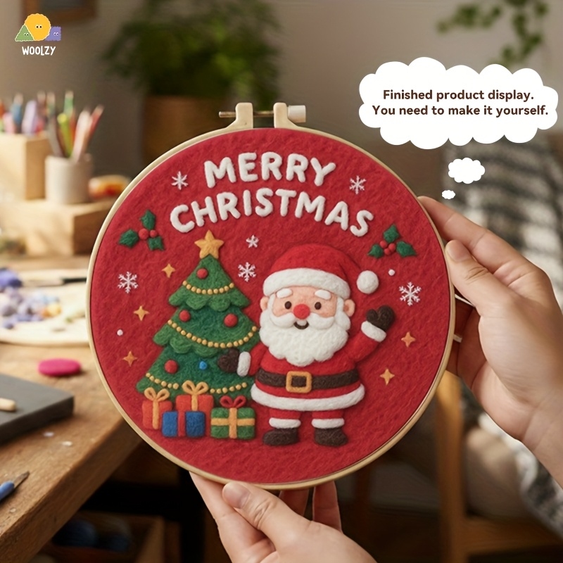 Santa & Christmas Tree Felt Em - Embroidery Xmas Tree avaliação e preço