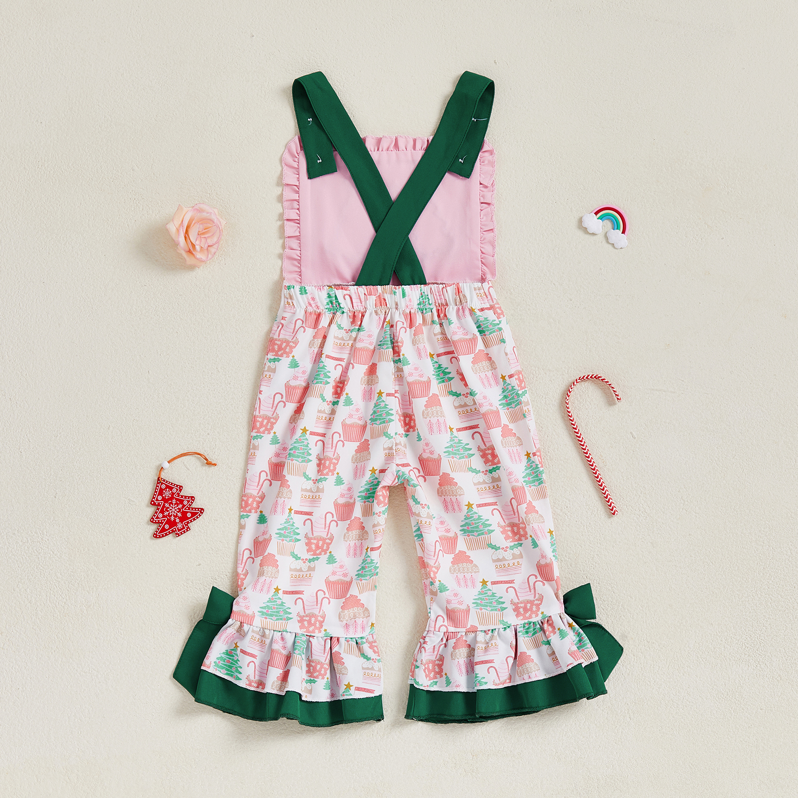 1-5Y Toddler Girl Xmas Outfits - Embroidery Xmas Tree avaliação e preço