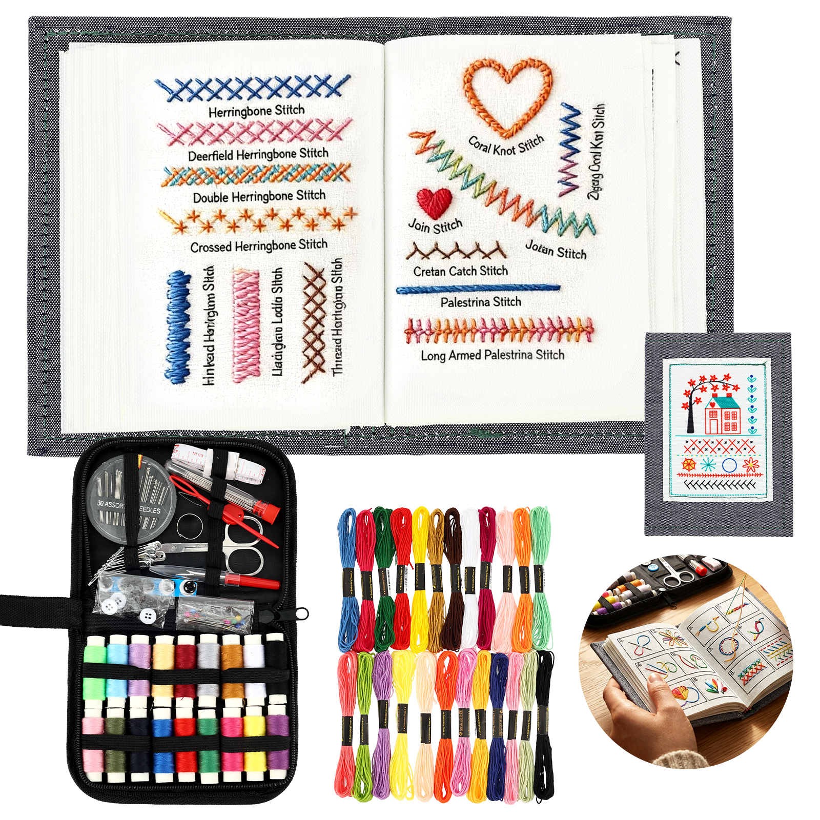 Embroidery Stitch Set Exquisit - Embroidery Guide Book avaliação e preço