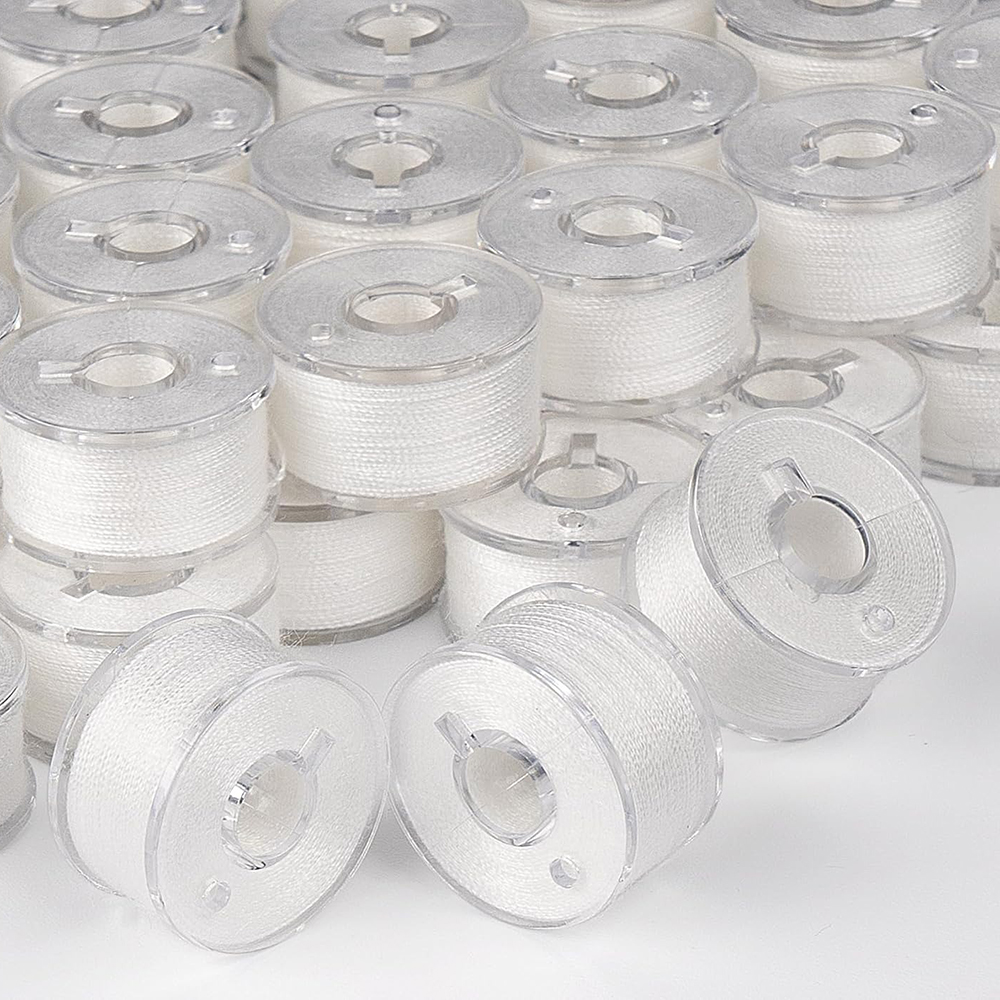 40PCS White Bobbin Thread Poly - Embroidery Legacy Software avaliação e preço