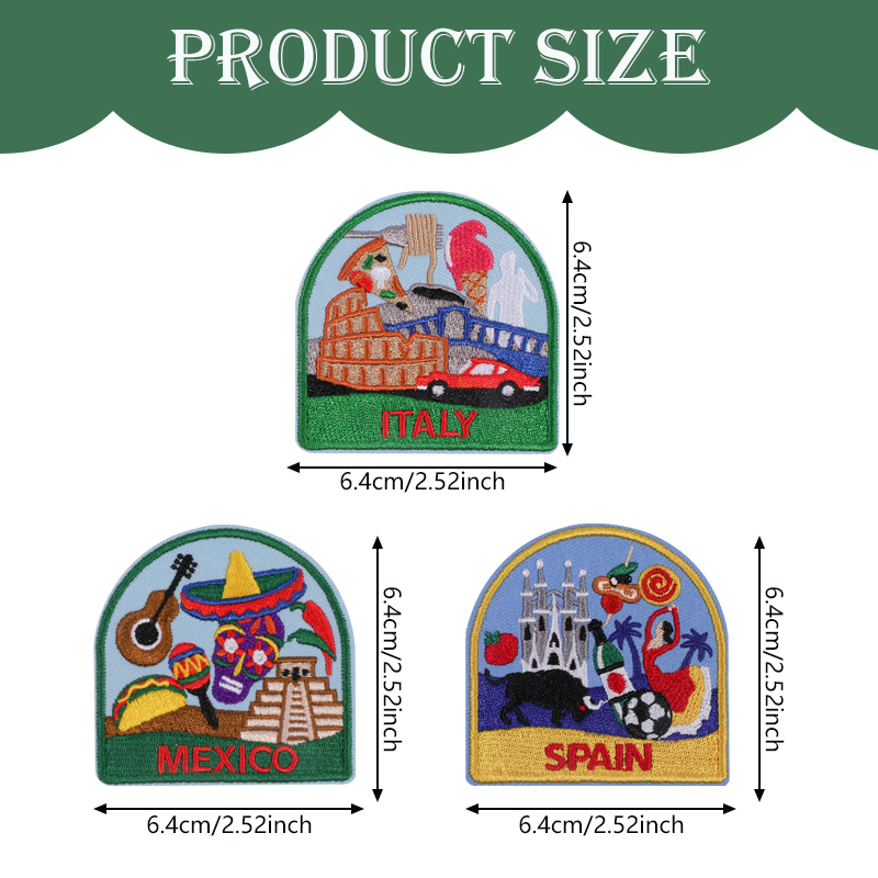 3Pcs European Country Art Embr - Embroidery X Pattern avaliação e preço