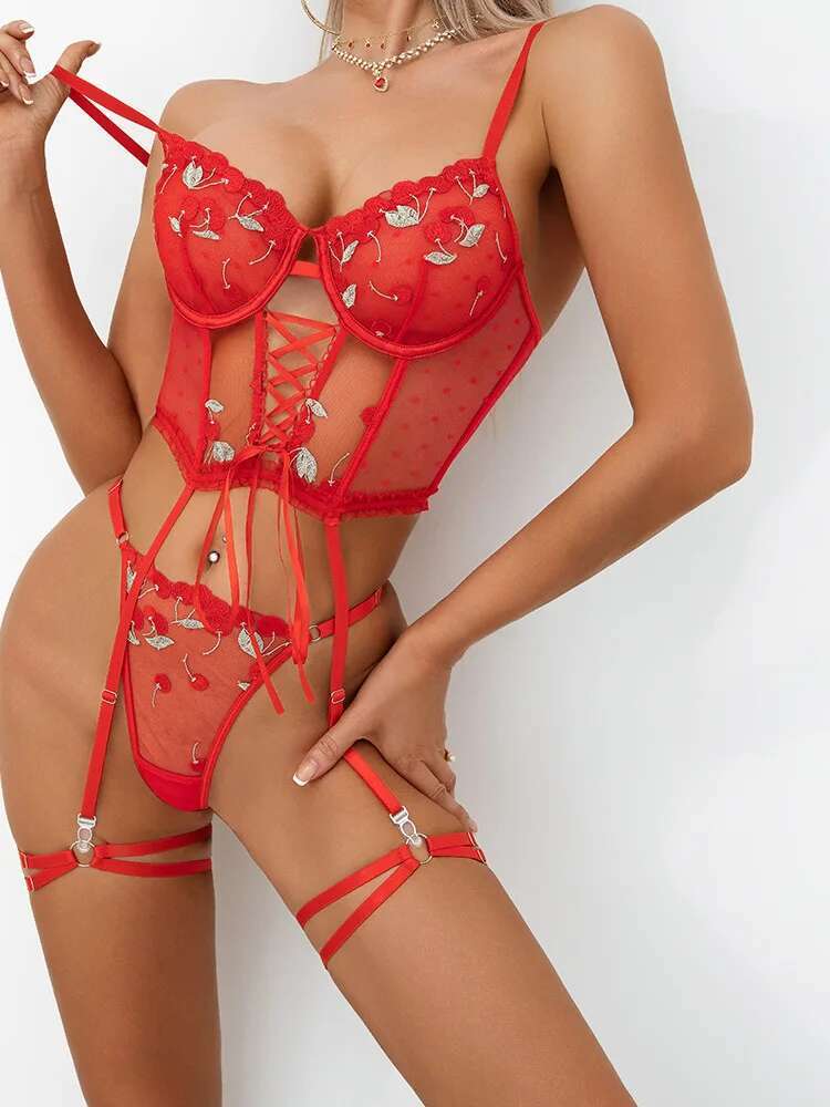 Sexy Solid Color Flower Embroi - Embroidery Charm avaliação e preço