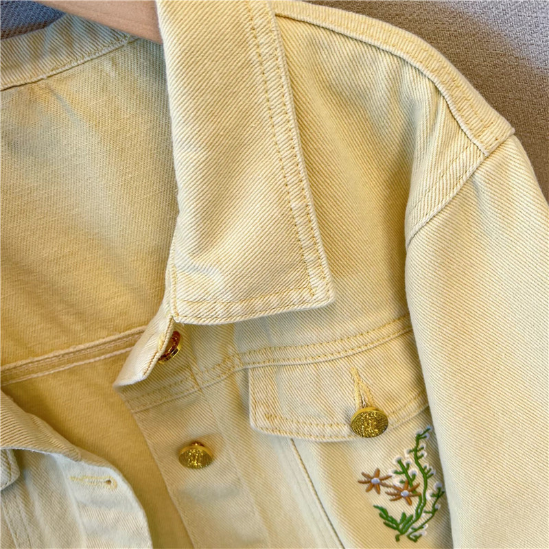 Korean Vintage Flower Embroide - Embroidery Yellow avaliação e preço